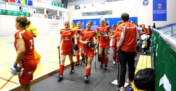 Das deutsche Team kurz vor dem Ukraine-Match. Foto: Marco Kunz